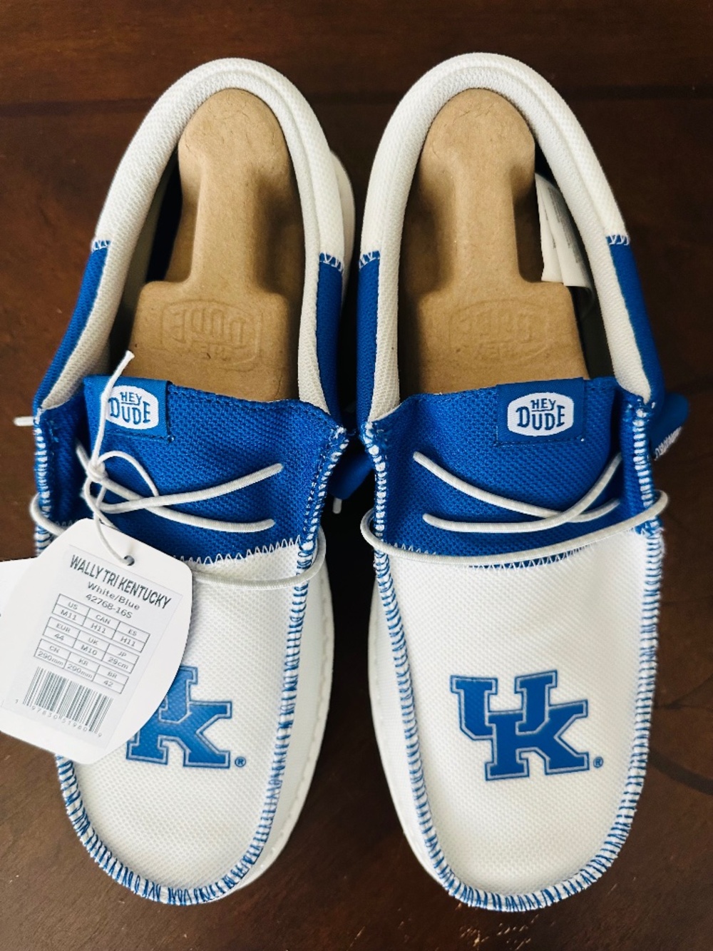 University Of Kentucky UK Wildcats Hey Dudes Size 11 Mens